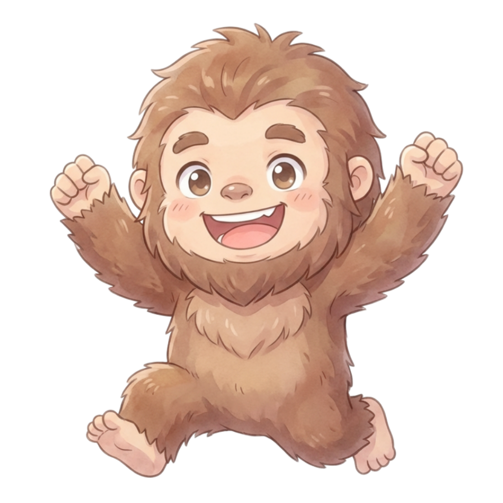 陽気なビッグフットのイラスト