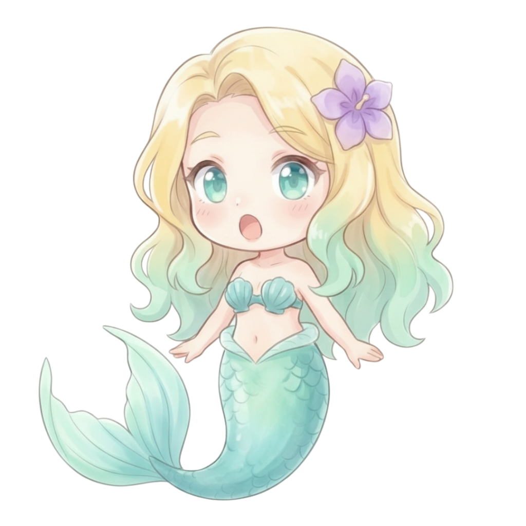 謎めいたマーメイドのイラスト