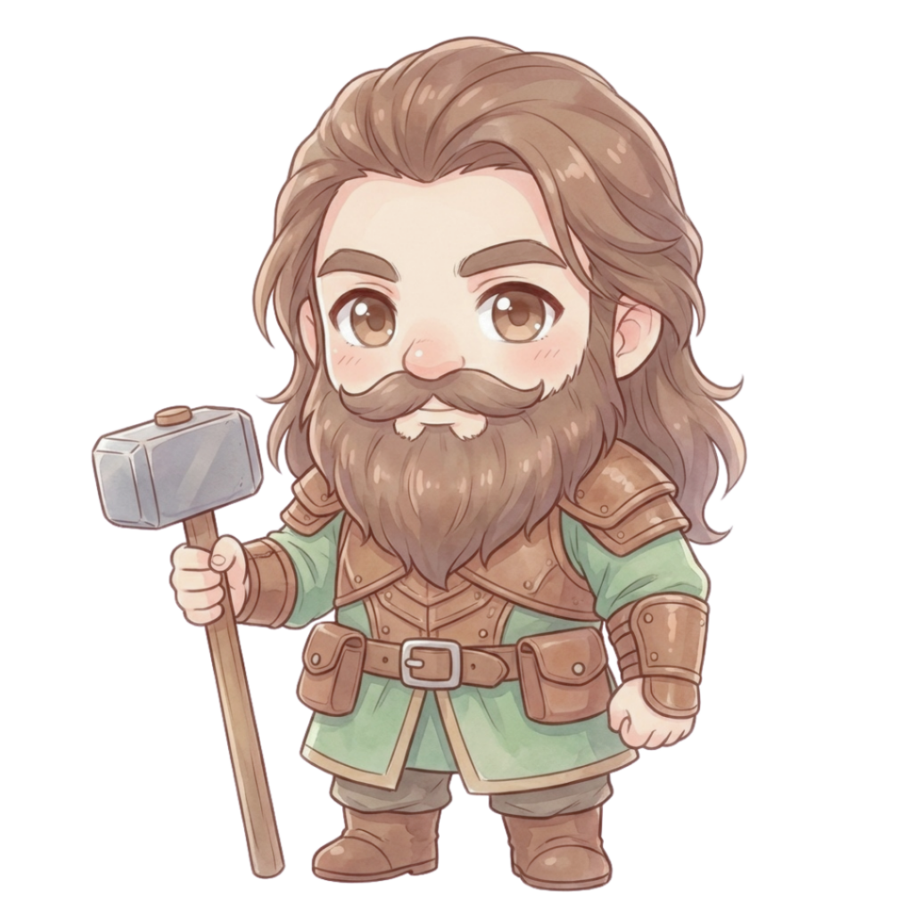 気品のあるドワーフのイラスト