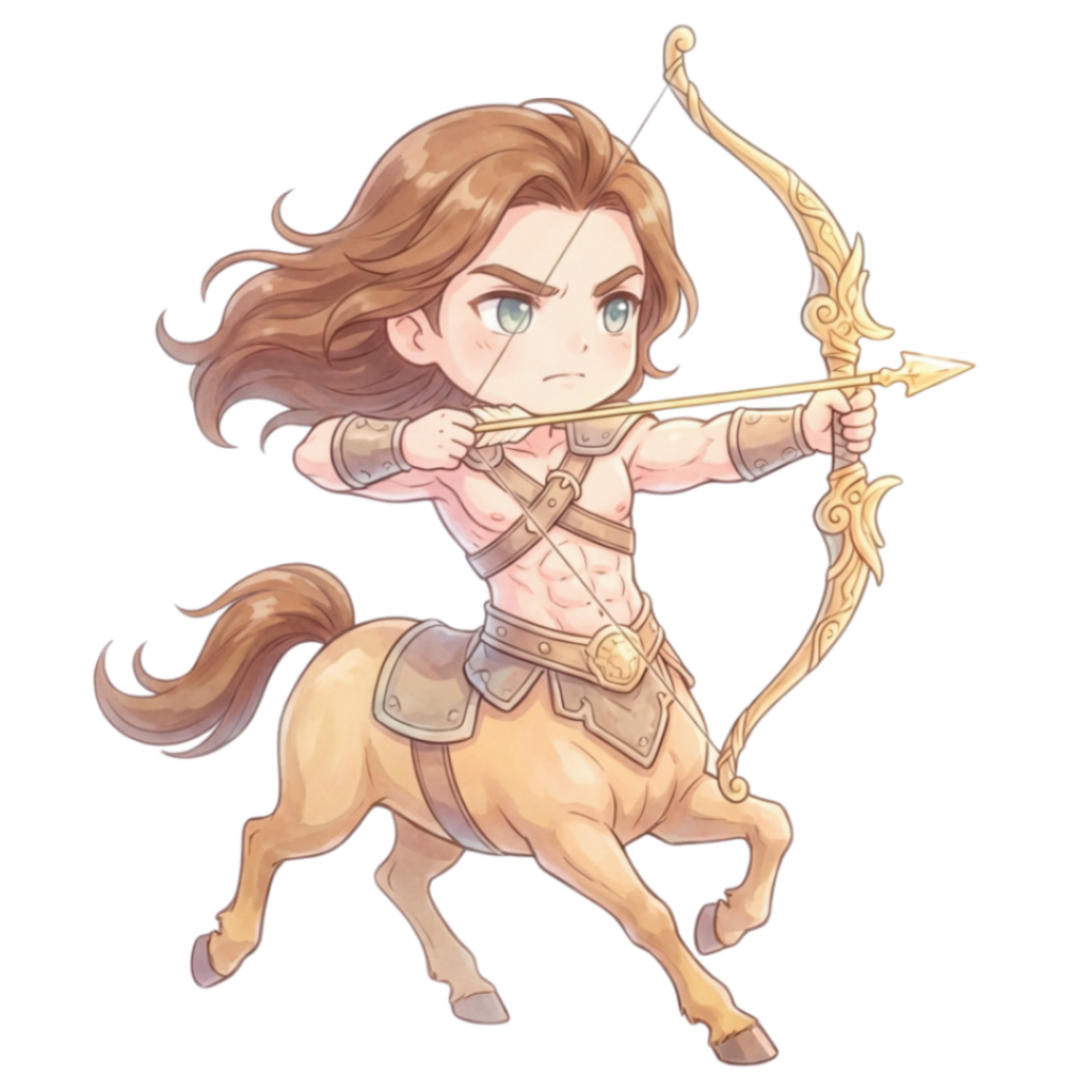 走るケンタウロスのイラスト