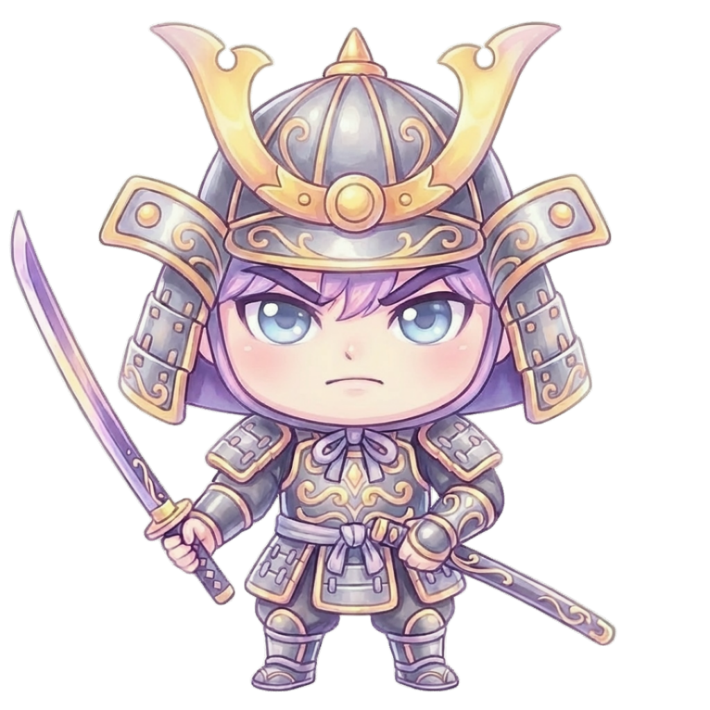 不屈のサムライのイラスト